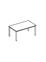 Birou rectangular 200*80 picior sectiune rotunda