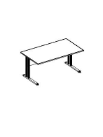 Birou rectangular 140*80 picior C si panou de legatura