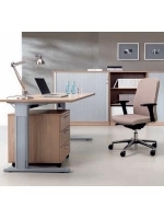 Birou rectangular 80*60 picior C si bara metalica