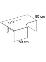 Birou L-Shape 80*80/180*120 cu picior panou