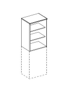 Dulap cu partea superioară deschisă – lățime 60*74 cm Melamina
