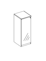 Dulap cu usi din sticla - latime de 40*82,5 HDF