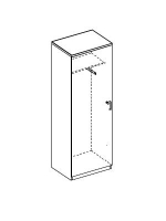 Dulap de haine cu latimea de 80*222,5 cm Melamina