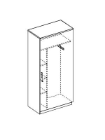 Dulap de haine cu latimea de 80*222,5 cm HDF