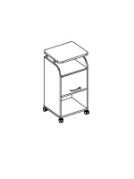 Cabinet Mobil cu blat de 56 x 47,2 cm