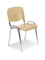 Scaun de Birou Tip Vizitator Iso wood chrome