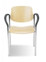 Scaun de Birou Tip Vizitator Styl wood arm alu