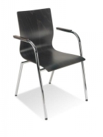 Scaun de Birou Tip Vizitator Espacio arm wood chrome