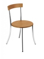 Scaun Bistro Anca wood chrome