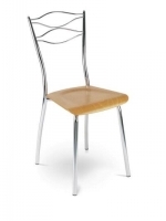 Scaun Bistro Dolce wood chrome