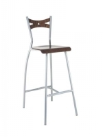 Scaun Bar Fiamma Hocker wood chrome