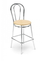 Scaun Bar Tulipan 78 wood chrome