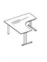 Birou L-Shape 60*60/160*160 cu picior metalic