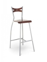 Scaun Bar Fiamma 78 wood chrome